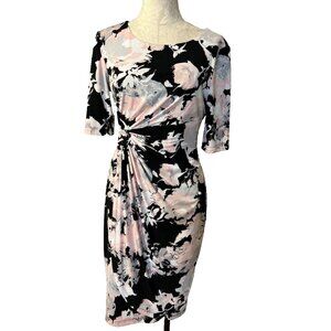 Connected Dress 8 Short Sleeve Stretch Career Washable Pink Black Gray New
